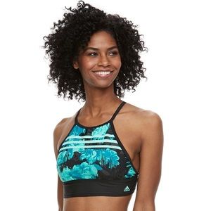 Adidas teal/aqua colored adjustable swim top